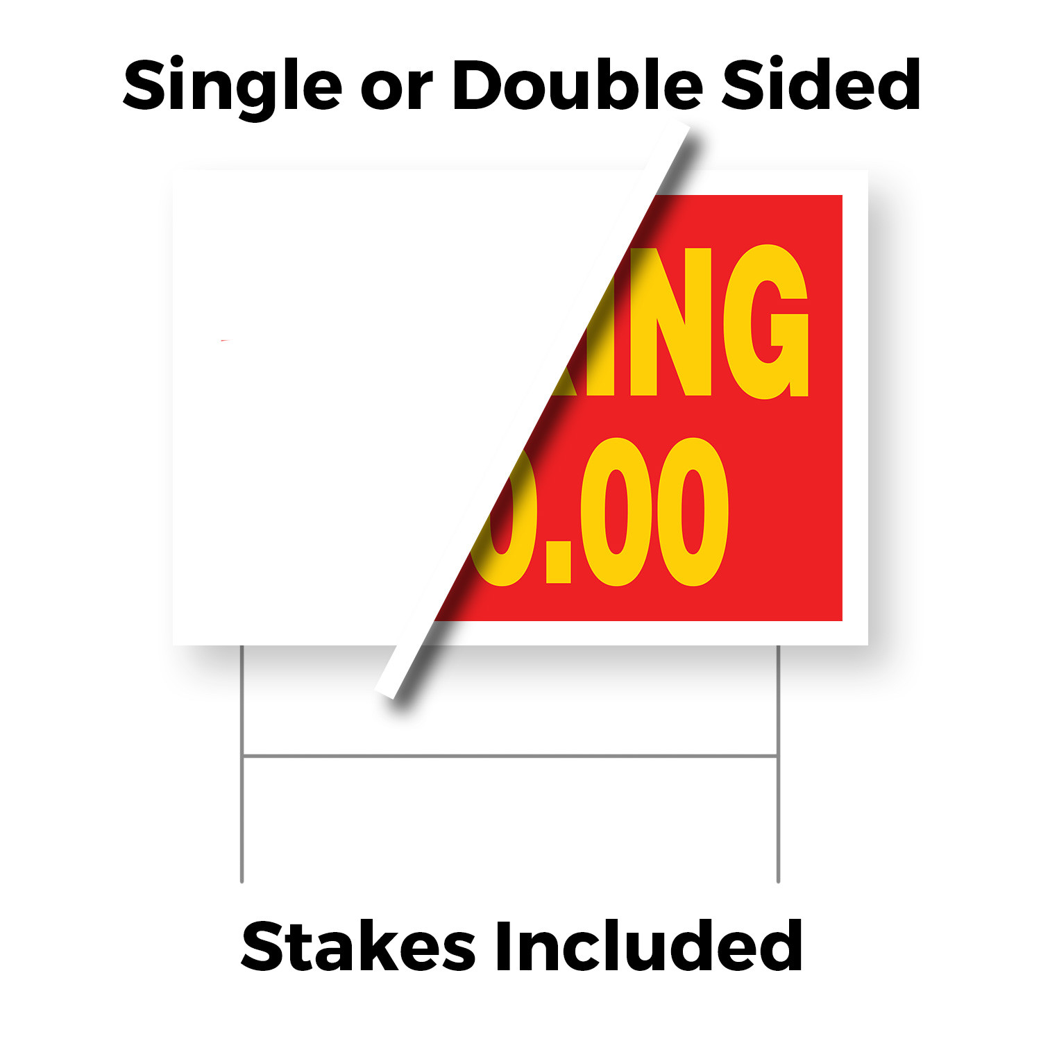 Parking $10 Dollars Yard Sign Event Parking, Affordable Pricing, Clear Messaging