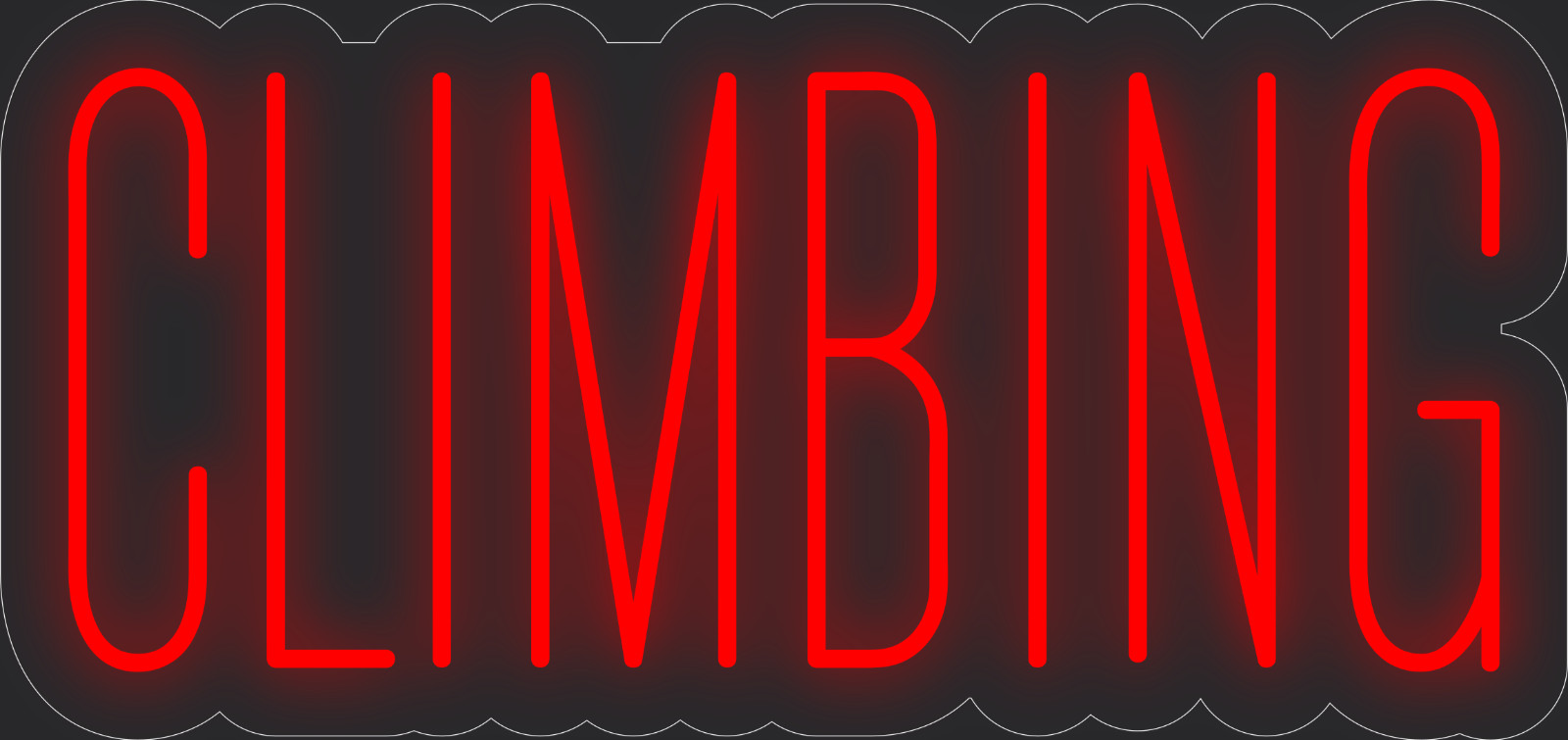 Climbing Neon LED Sign Business Wall Decor Lighted Store Sign 24 x 11 in.