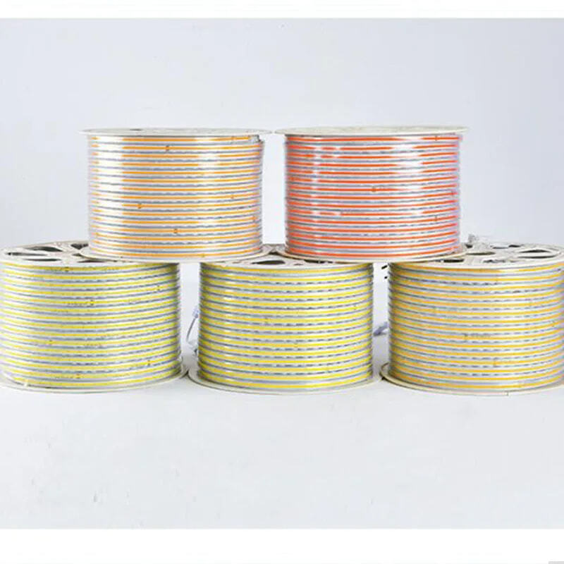 Cold White 50&prime; 480leds/m COB LED Strip Lights Waterproof IP68 110V Flexible Home