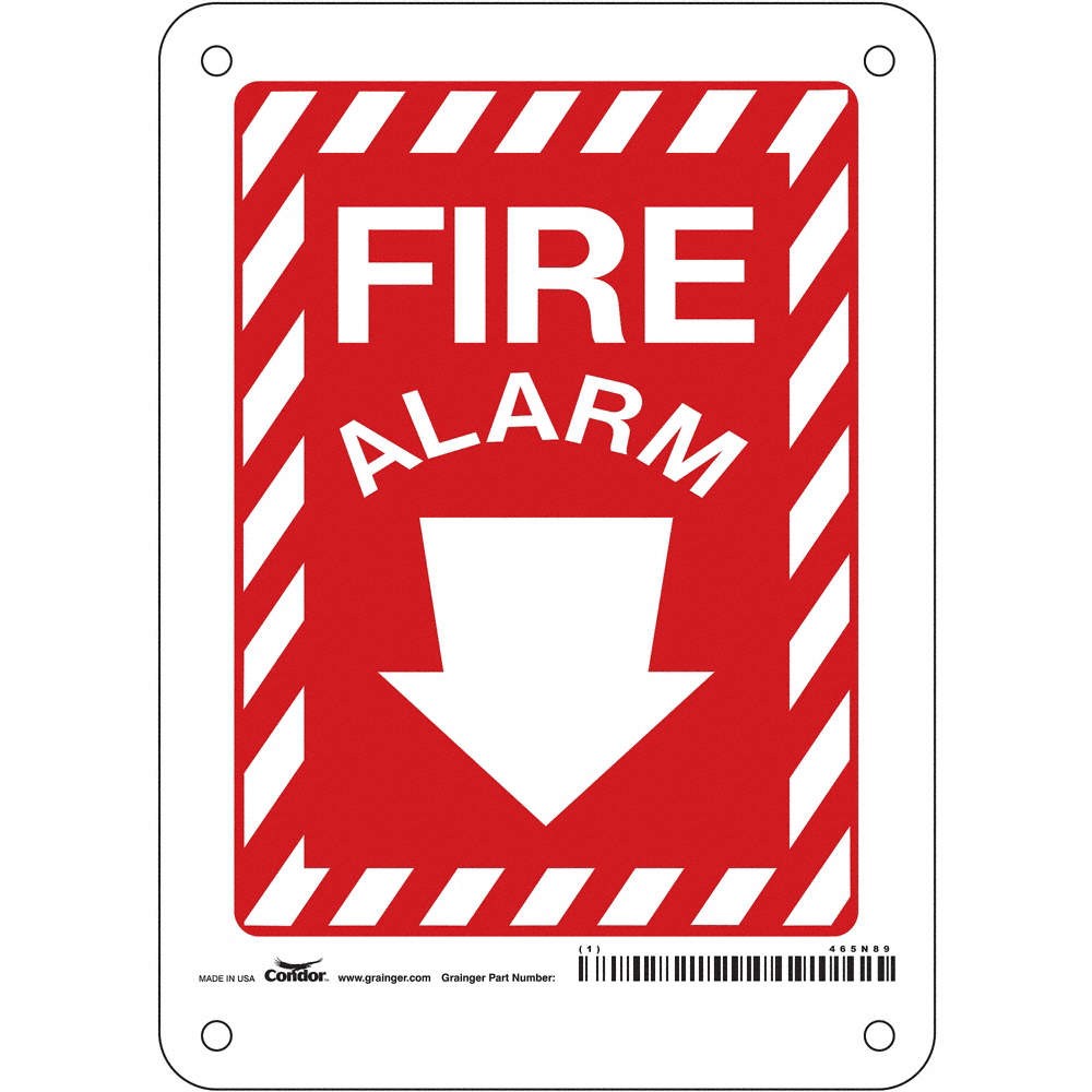 CONDOR 465N89 Safety Sign,7 in x 5 in,Polyethylene 465N89