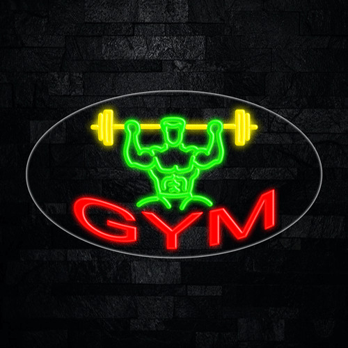 Gym LED Neon Sign 28&Prime;L x 16&Prime;H #34350