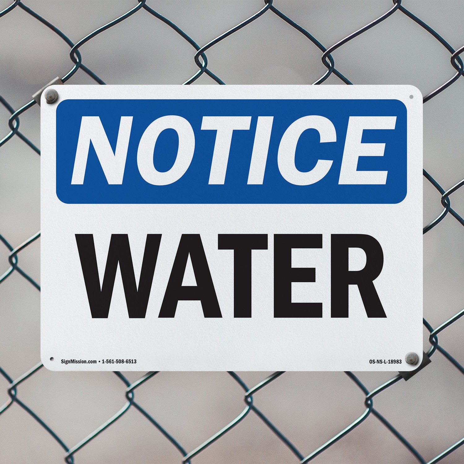 Water OSHA Notice Sign Metal, Plastic, Or Decal – 5 or 10 Pack