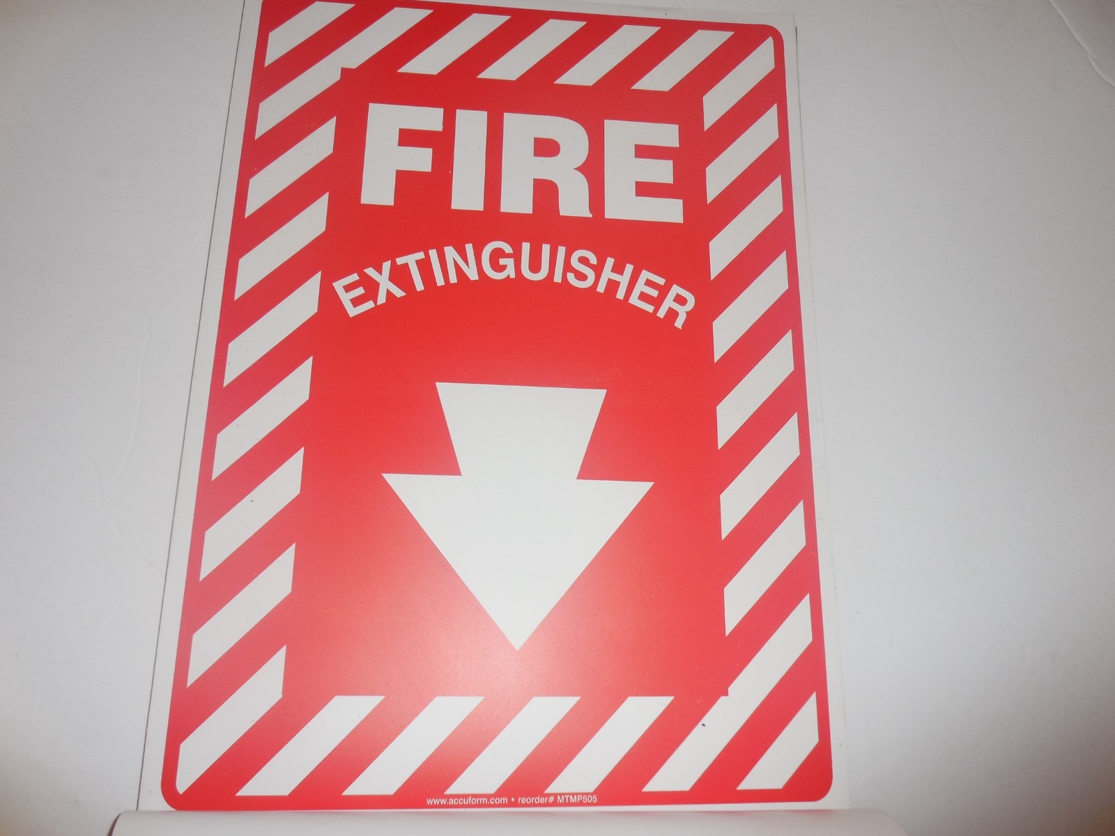 NEW PRE OWNED ACCUFORM FIRE EXTINGUISHER SIGNS – 25 TOTAL – PF CARDSTOCK