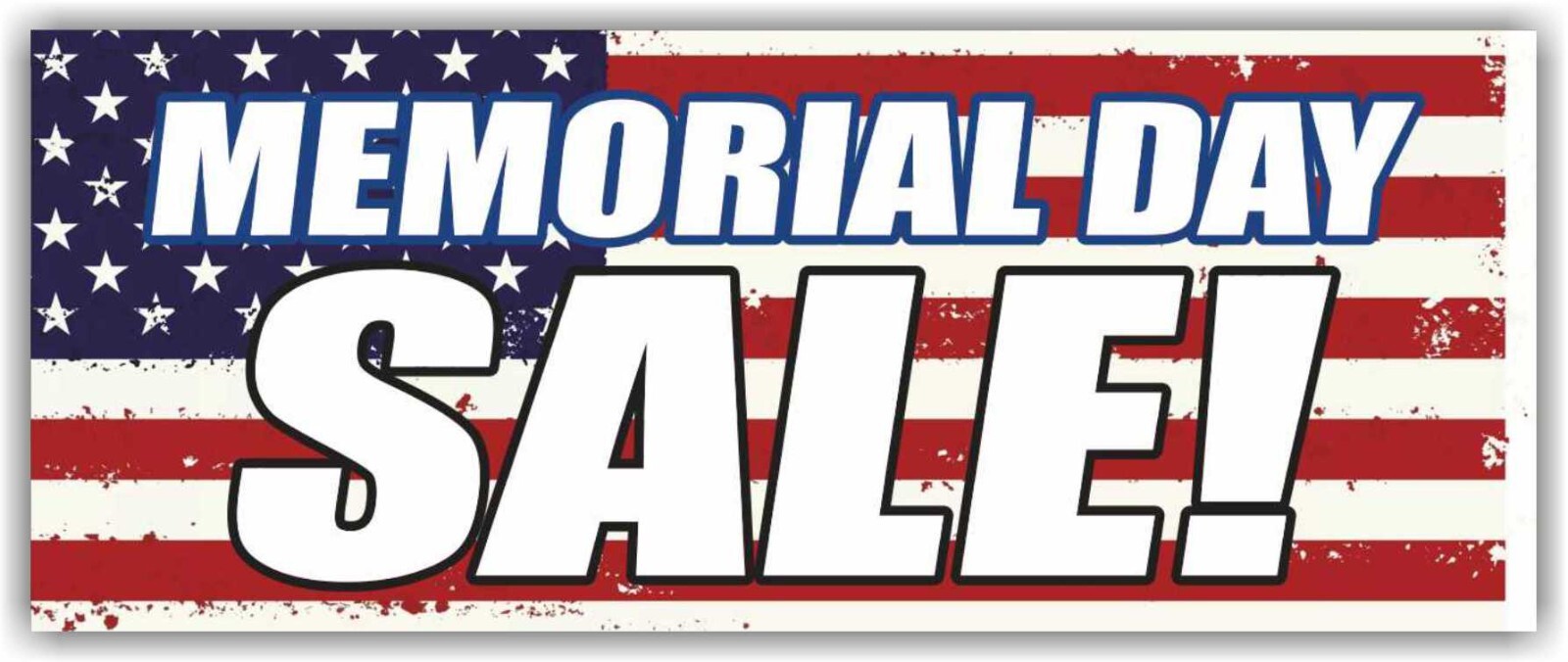 MEMORIAL DAY SALE Advertising Banner Vinyl Sign Event Holidays Discount Military