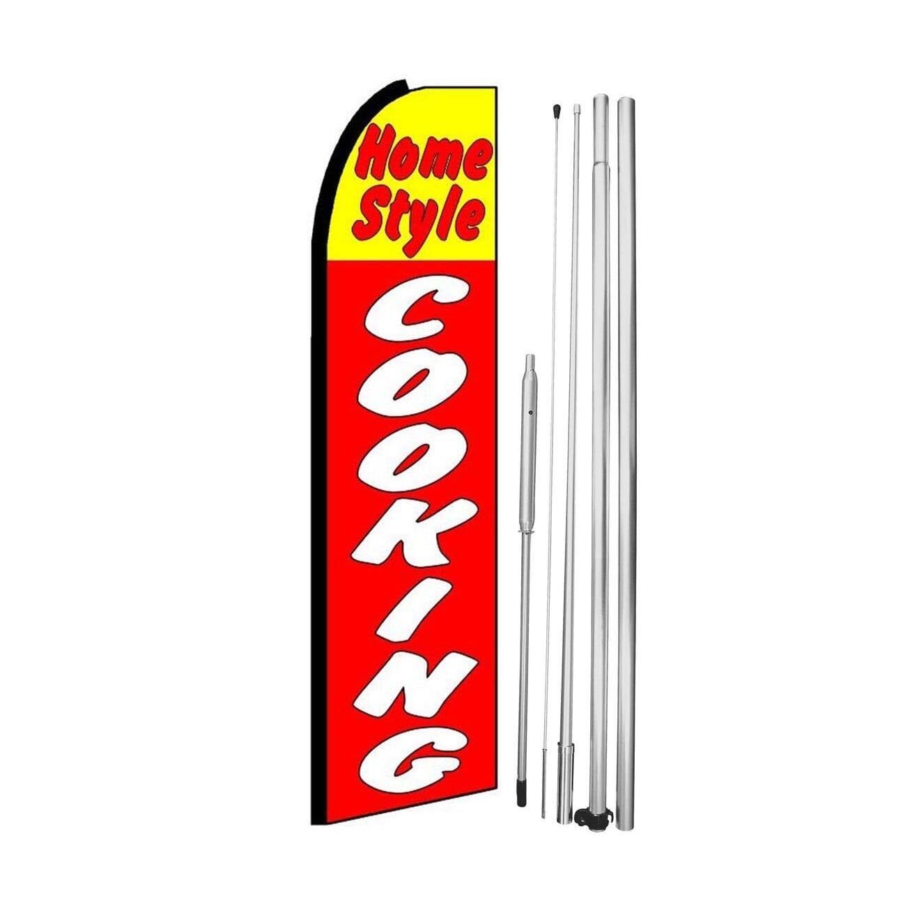 Home Style Cooking Swooper Flutter Feather Flag | 3ft W x 11.5ft Tall