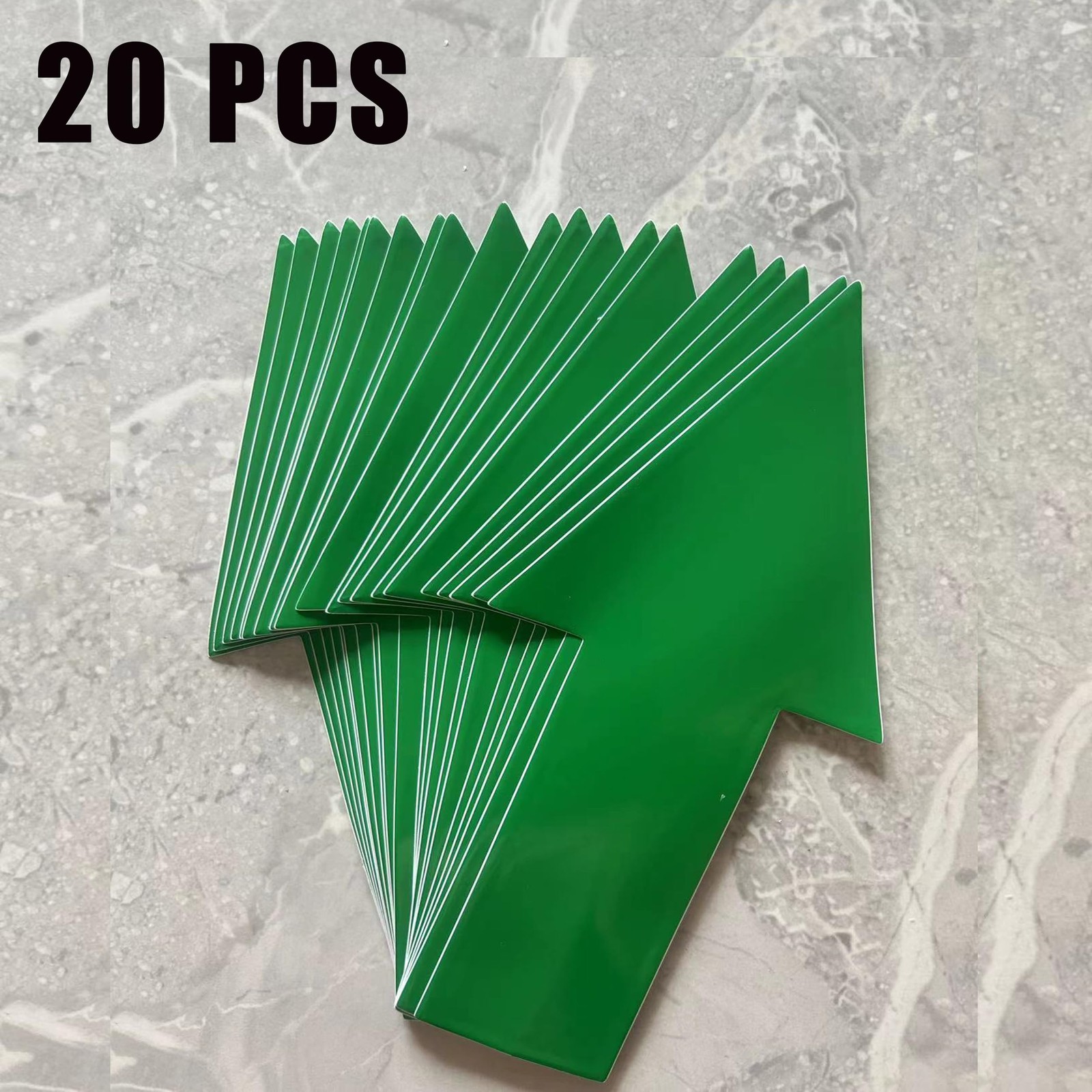 20 Pack Arrow Floor Sticker 8 x 4 in (10 X 20 CM), PVC Removable Self-Adhesiv…