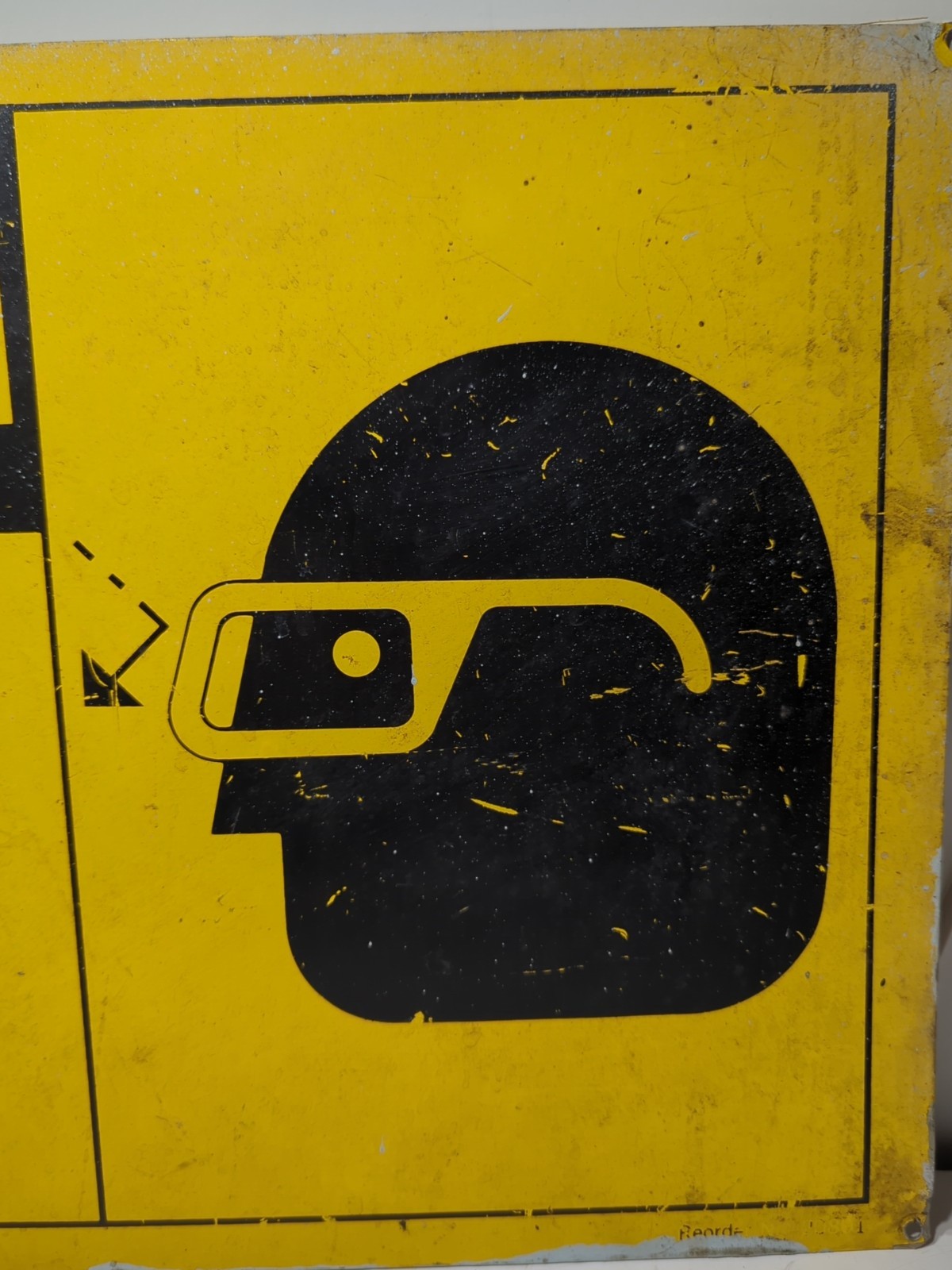 ✨11⅜in x 19in✨Mancave Metal Sign « Caution: Eye Protection Required In This Area »