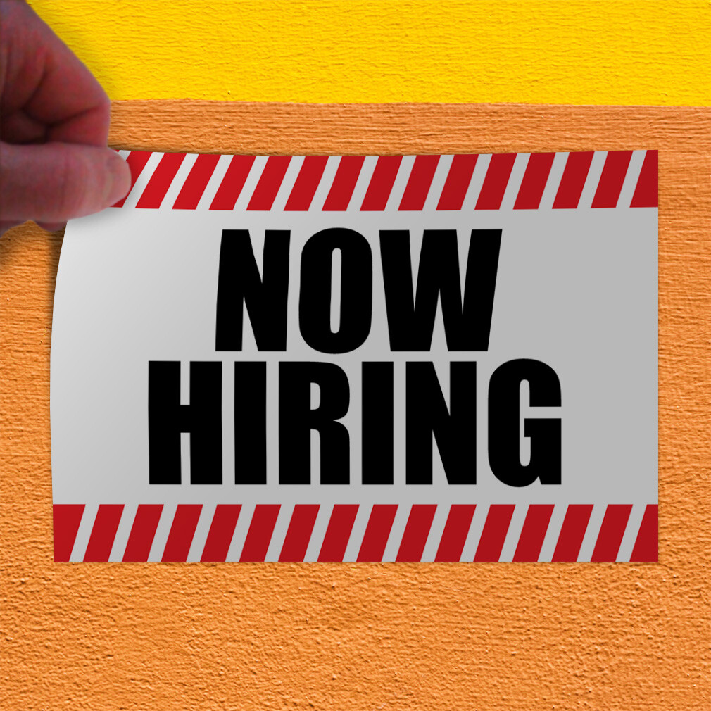 Decal Stickers Now Hiring Business E Vinyl Store Sign Label Business