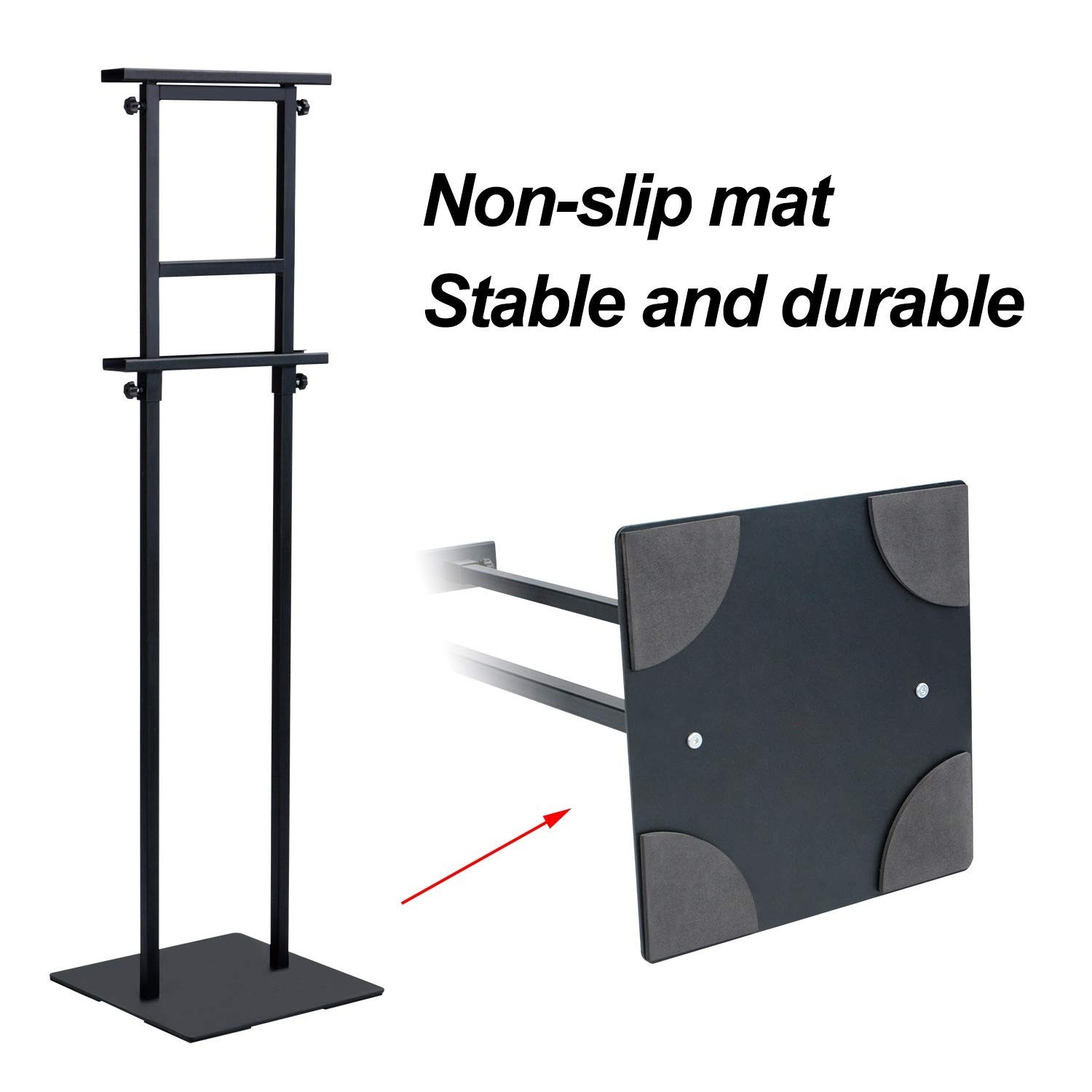Klvied Heavy Duty Poster Stand with Non-Slip Mat Base, Adjustable Pedestal Si…