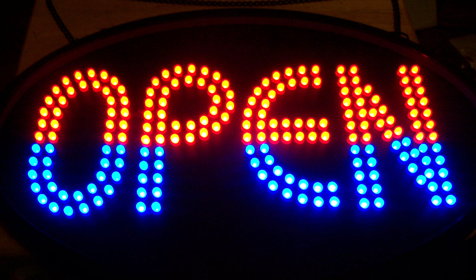 NEW 13&Prime; x 21&Prime; MULTIFUNCTION LED OPEN STORE SIGN BY GREEN LIGHT INNOVATIONS