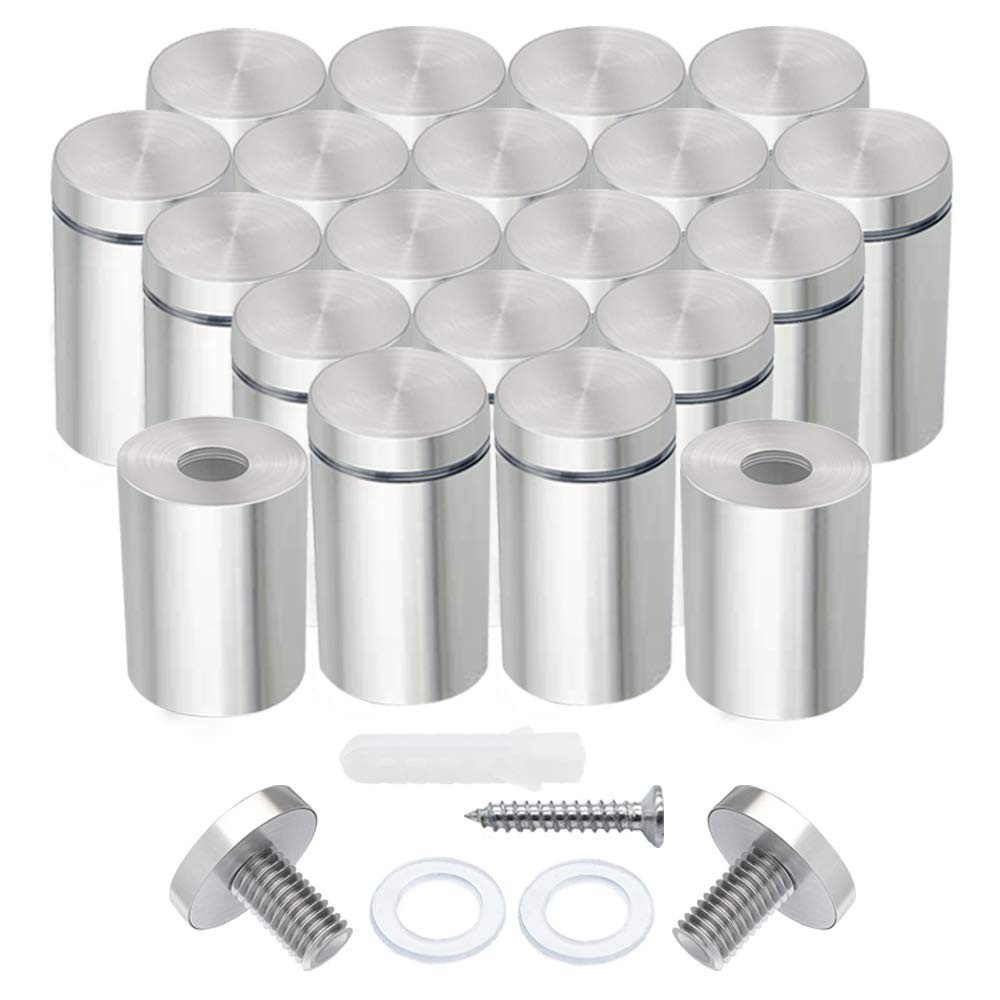 Stainless Steel Standoff Screws, 20Pcs 1/2 x 1 Inch Wall Sign…