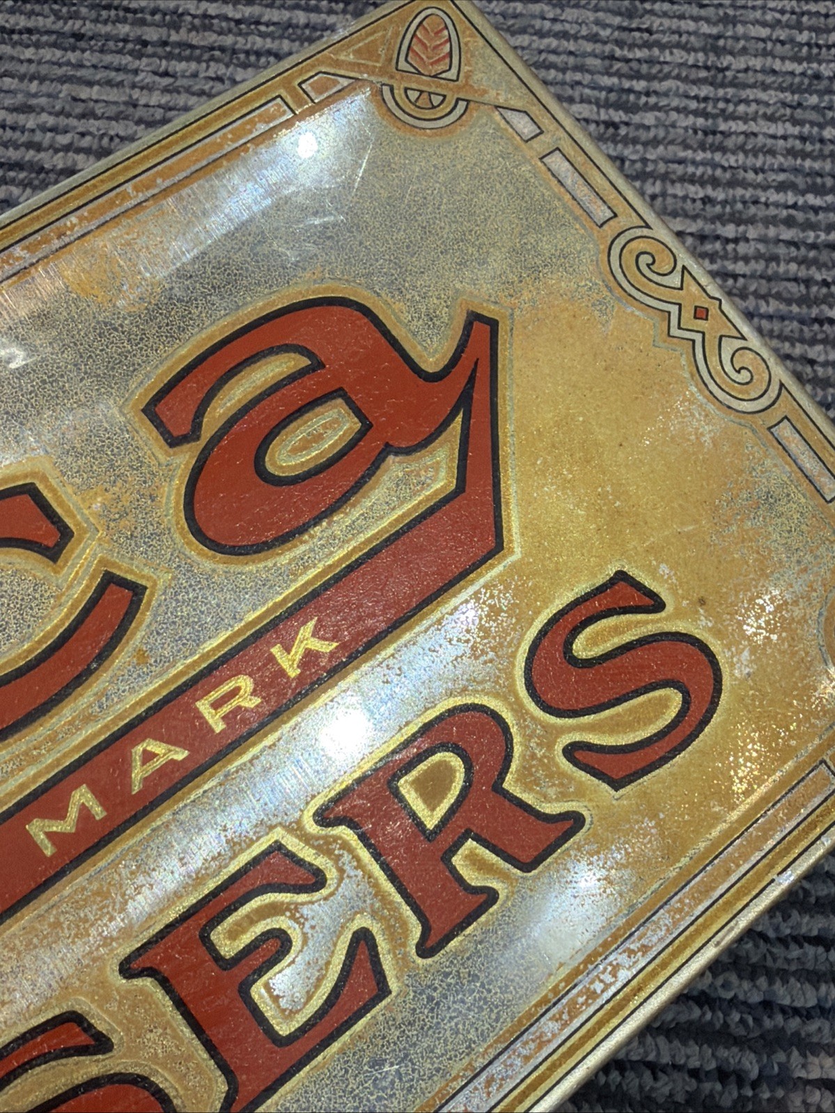 Vintage Advertisement Hanging Sign Display Utica Trousers New York NY Trade Mark