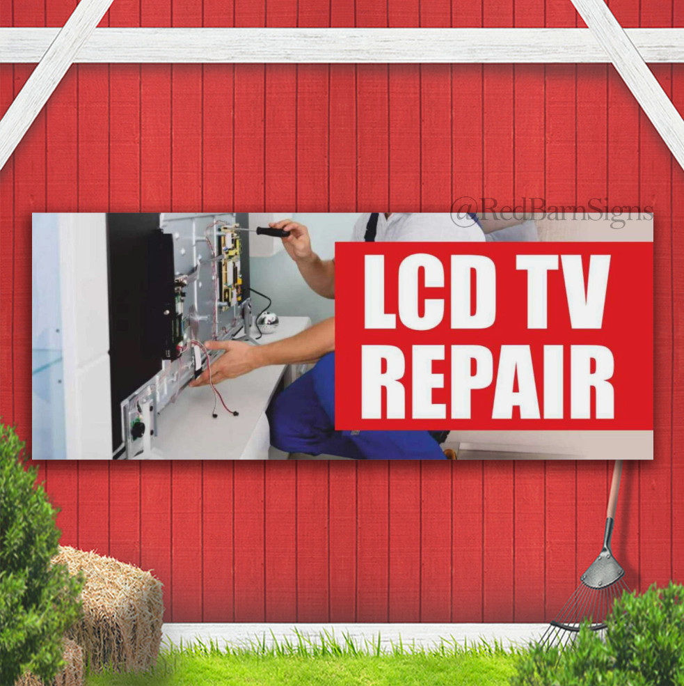 LCD TV REPAIR Monitor Cell Phone Electronics Indoor Outdoor Banner Sign
