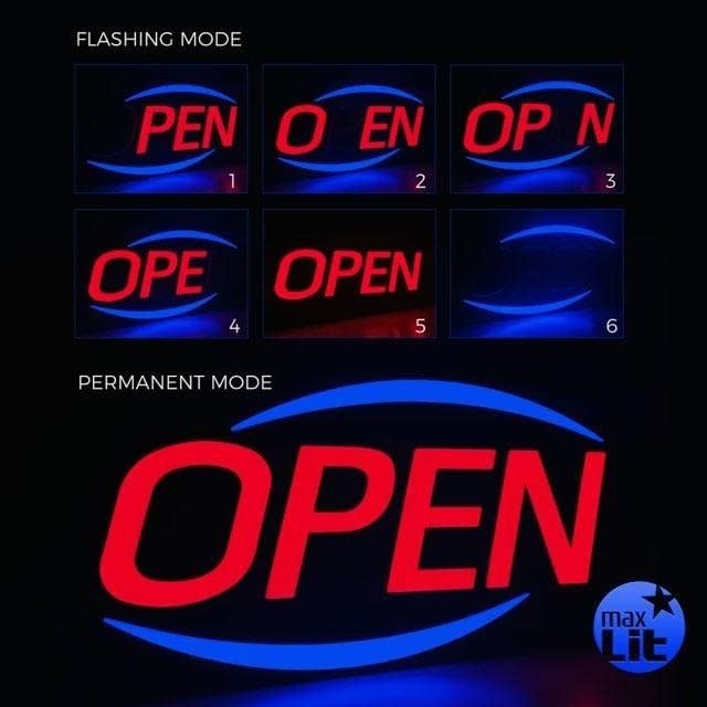 Large LED Open Sign 32×17 – Enhance Business Presence