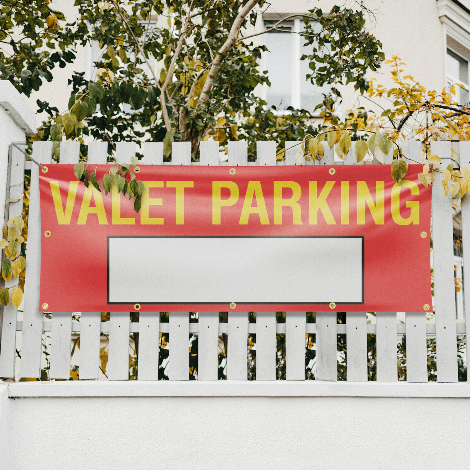 Valet Parking Variable Vinyl Banner Sign with Metal Grommets Heavy-Duty