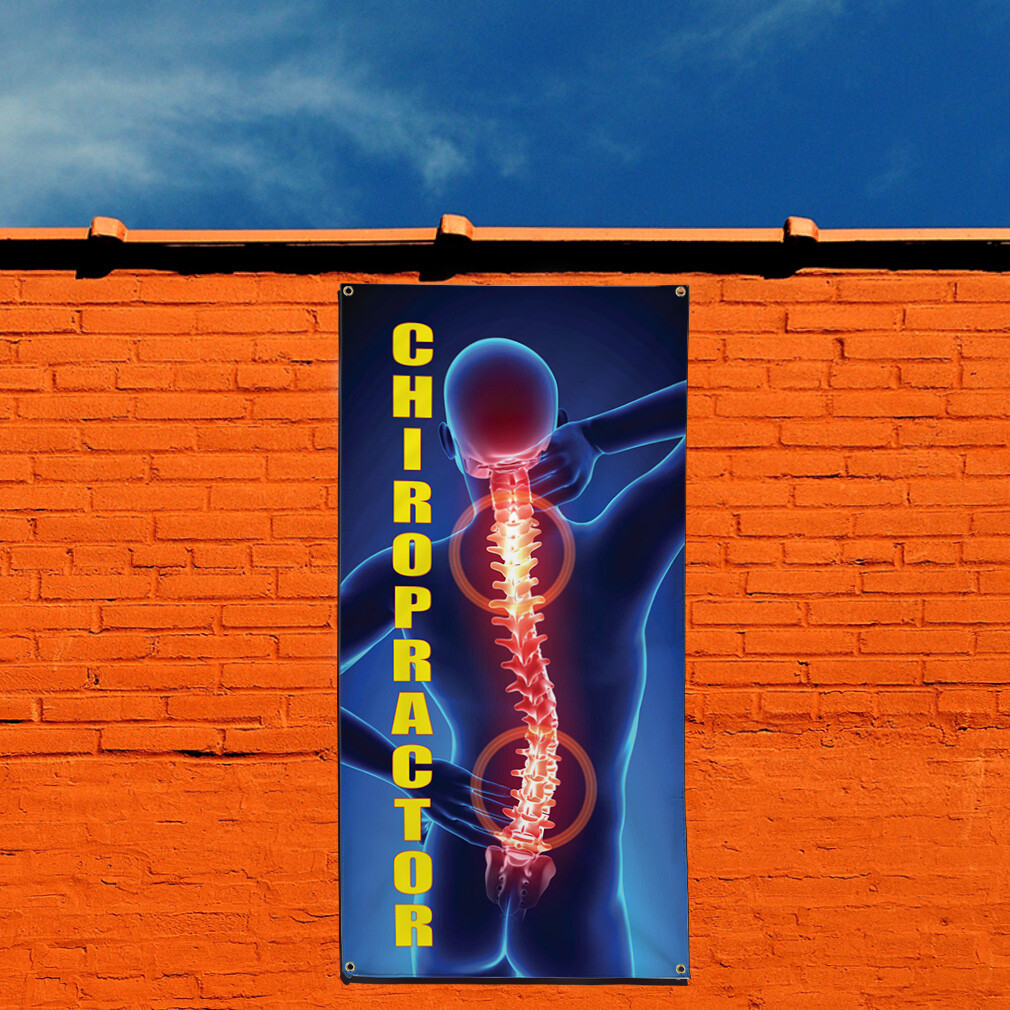 Vertical Vinyl Banner Multiple Sizes Chiropractor Health Care Outdoor