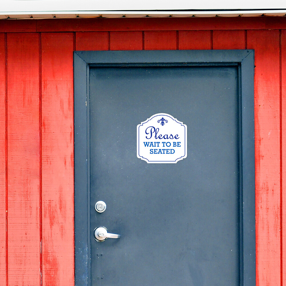 Heritage Plus Please Wait To Be Seated Wall or Door Sign | Business Signage