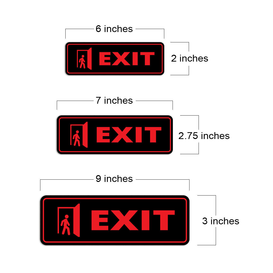 Standard Plus Exit Wall or Door Sign | Public Spaces Signage