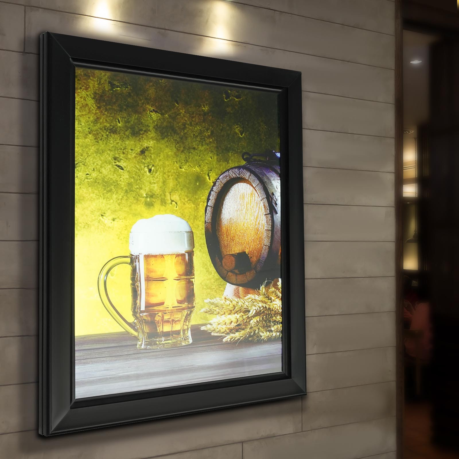 LED Light Box Movie Poster Frame Display Advertising Picture Black Frame