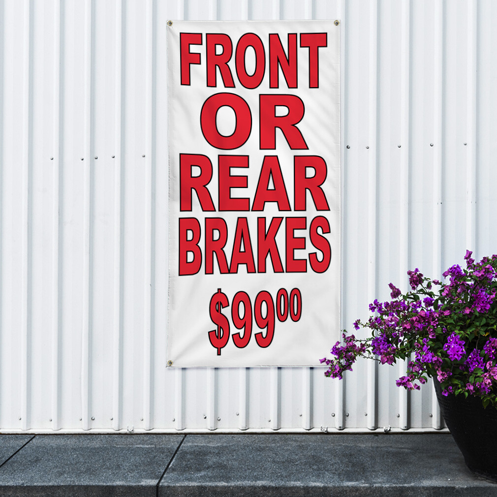 Vertical Vinyl Banner Multiple Sizes Outdoor Weatherproof Industrial Yard Signs