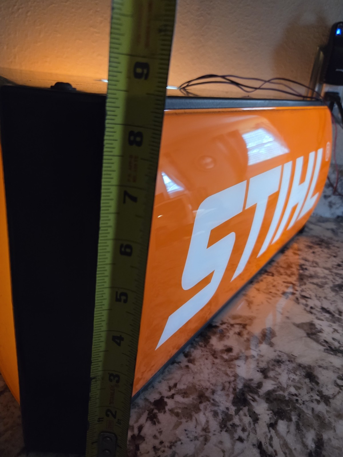 Commercial DEALER STIHL 3 SIDED LED ILLUMINATED STORE SIGN 21&Prime;X21&Prime;X21 AND 8.5&Prime;