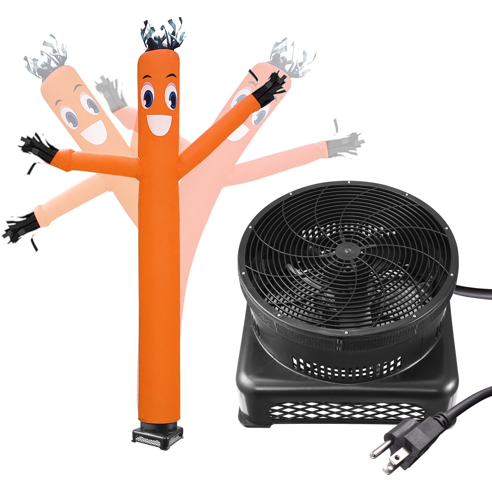 20 Ft Inflatable Wacky Waving Tube Man With Blower – Orange Dancing Air Puppet
