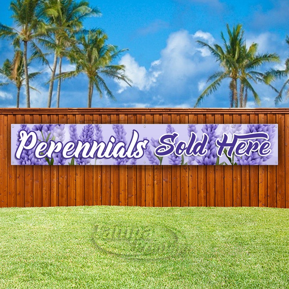 PERENNIALS SOLD HERE Advertising Flowers Vinyl Banner Flag Sign USA XL02245