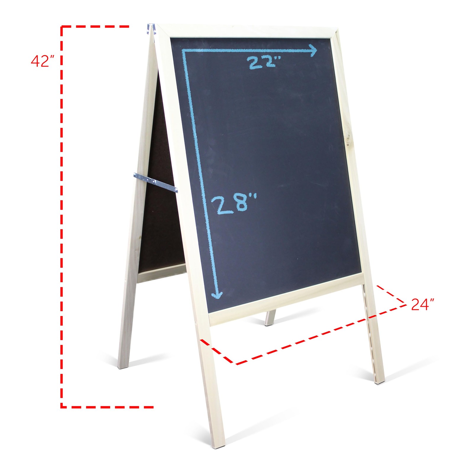 Flipside Products Marquee Easel Natural Hardwood White Dry Erase/Black