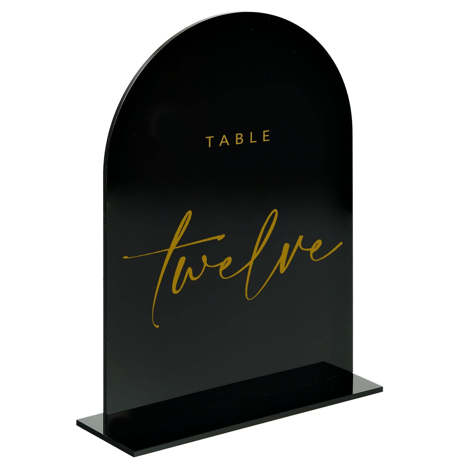 10 PCS 5×7 Inch Blank Black Arch Acrylic Sign Stand DIY Wedding Table Number