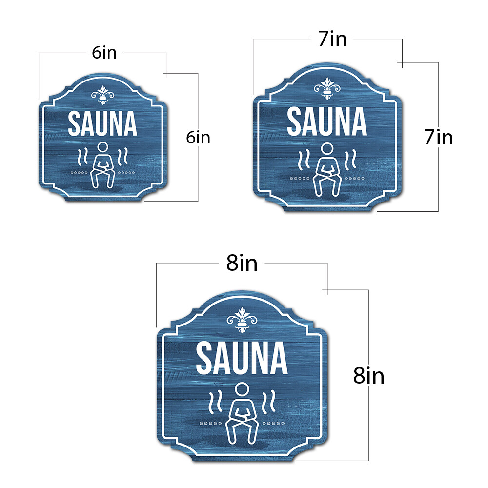 Heritage Plus Sauna Wall or Door Sign | Spa Gym Health Club Signage