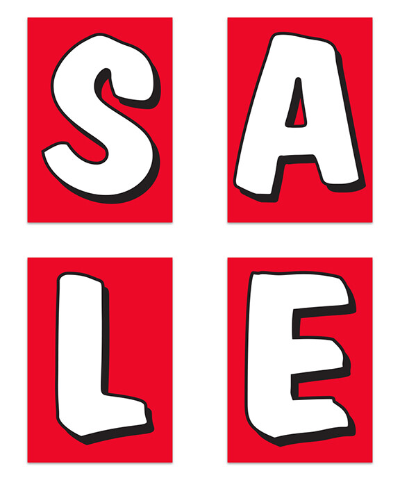 UNDER THE HOOD SIGN SAVE SALE KIT CAR LOT DEALER KIT RED WHITE 29&Prime; X 41&Prime;