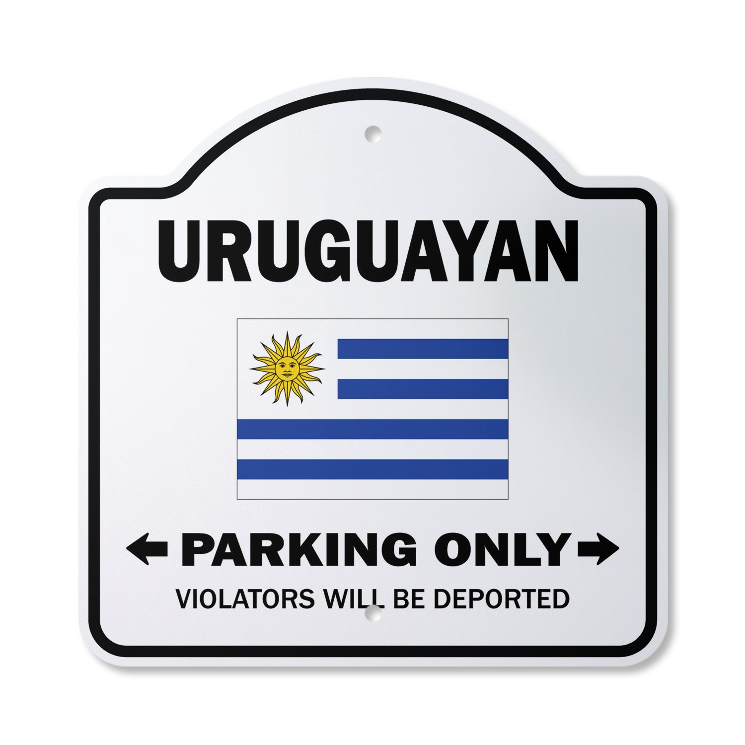Uruguayan Parking Plastic Novelty Sign Uruguay South America