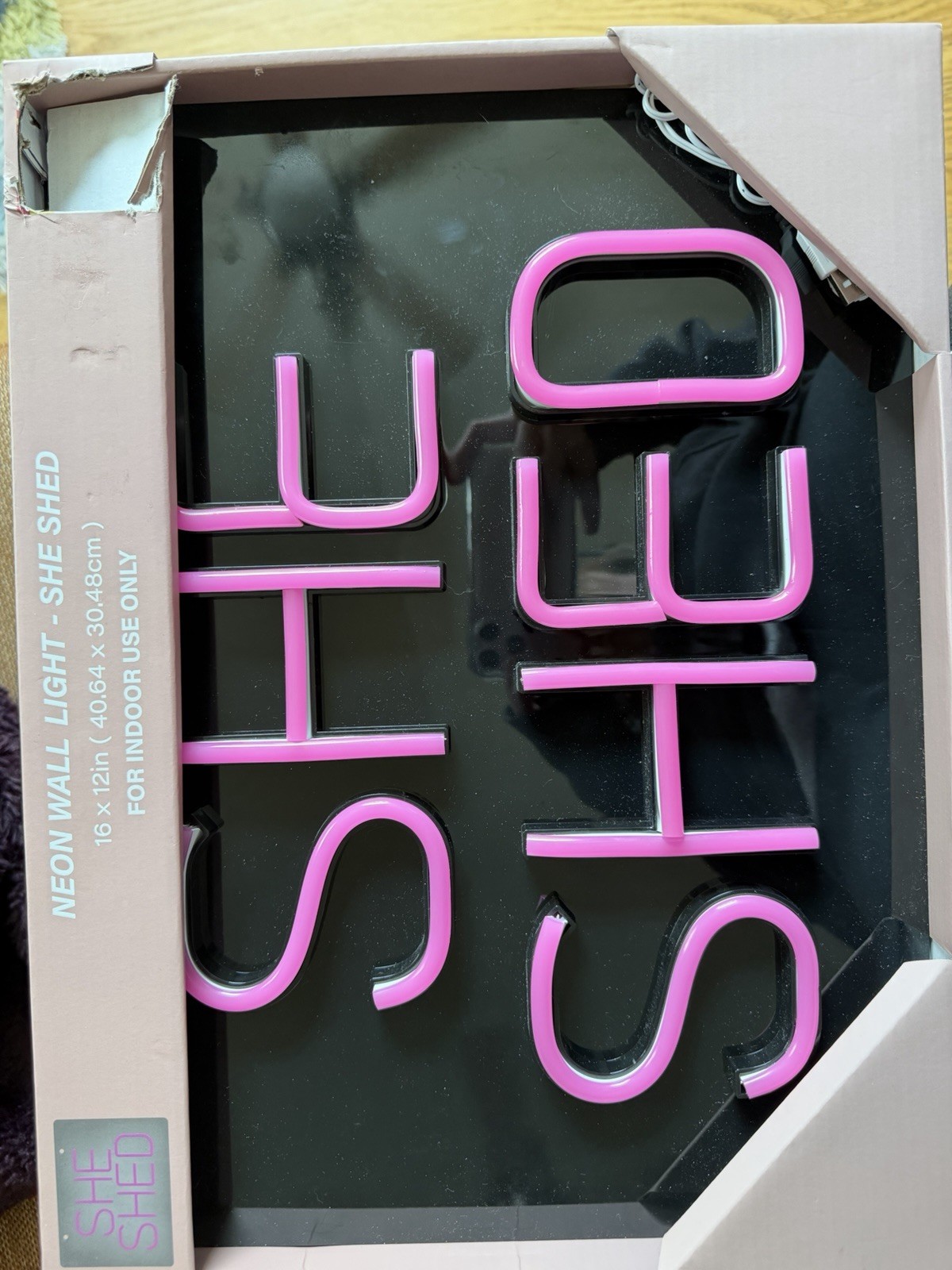 LED Sign She Shed Lighted Flashy Multi-Colored