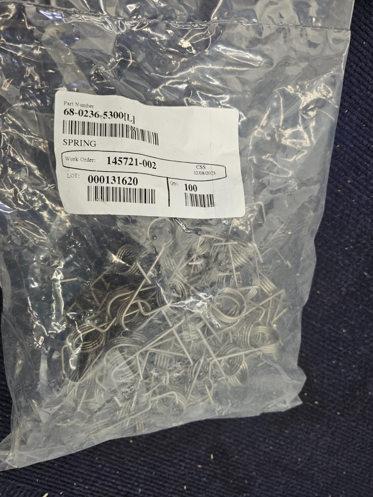 (100 Pieces) 68-0236-53 Exit Device Connecting Arm Spring Fits Sargent 68-0236