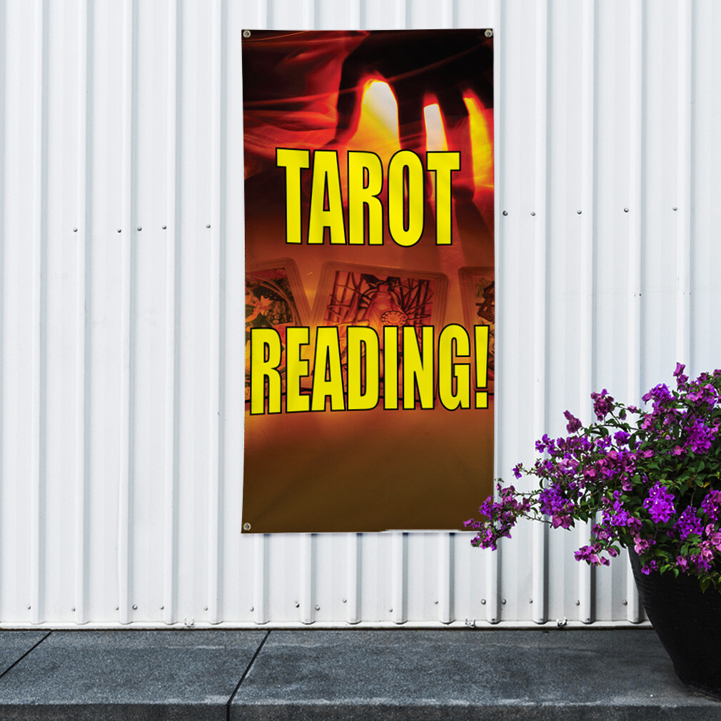 Vertical Vinyl Banner Multiple Sizes Tarot Reading Fantasy Outdoor