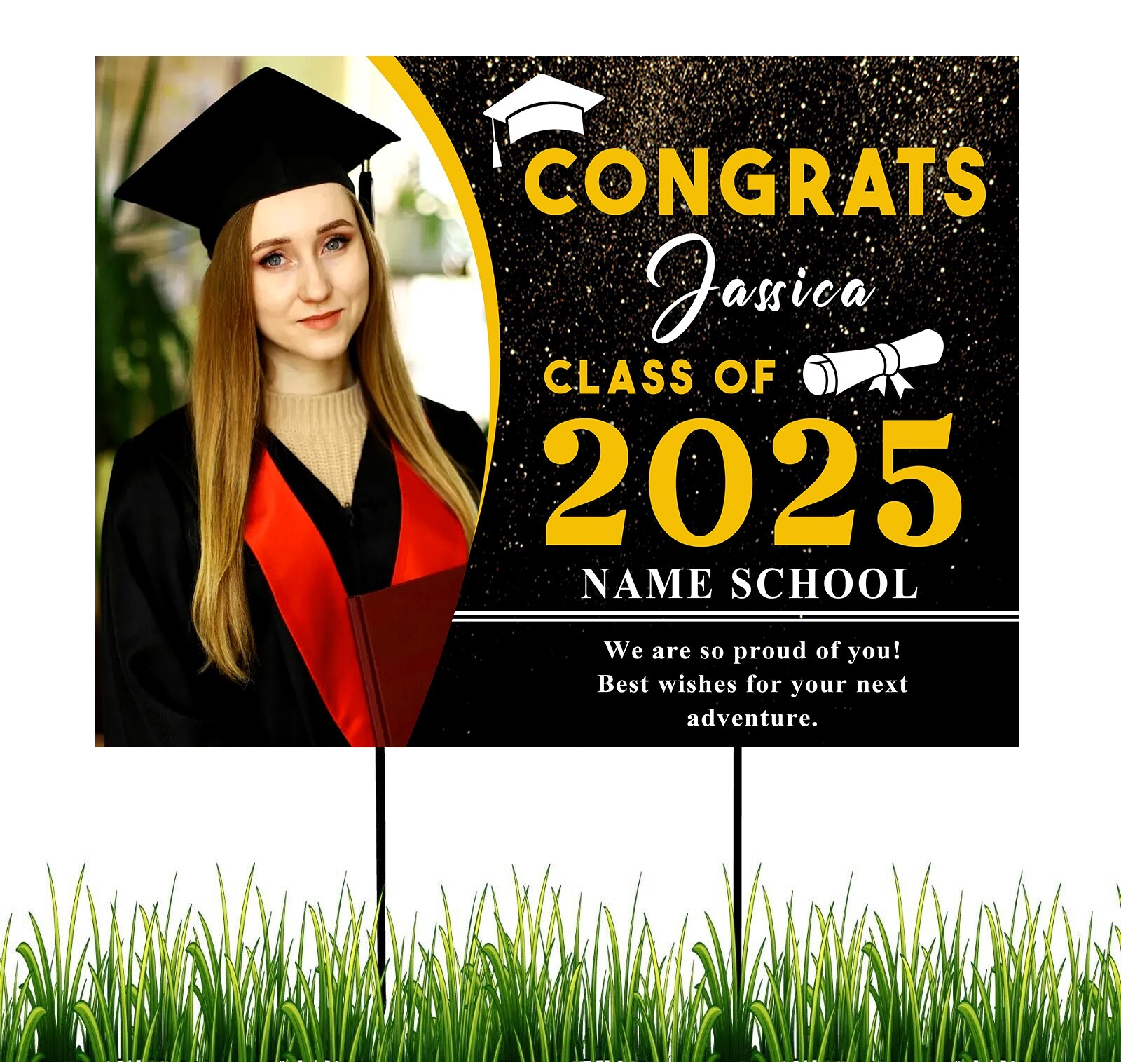 Personalized 2025 Graduation Decorations-Congrats Grad Yard Sign Decoration