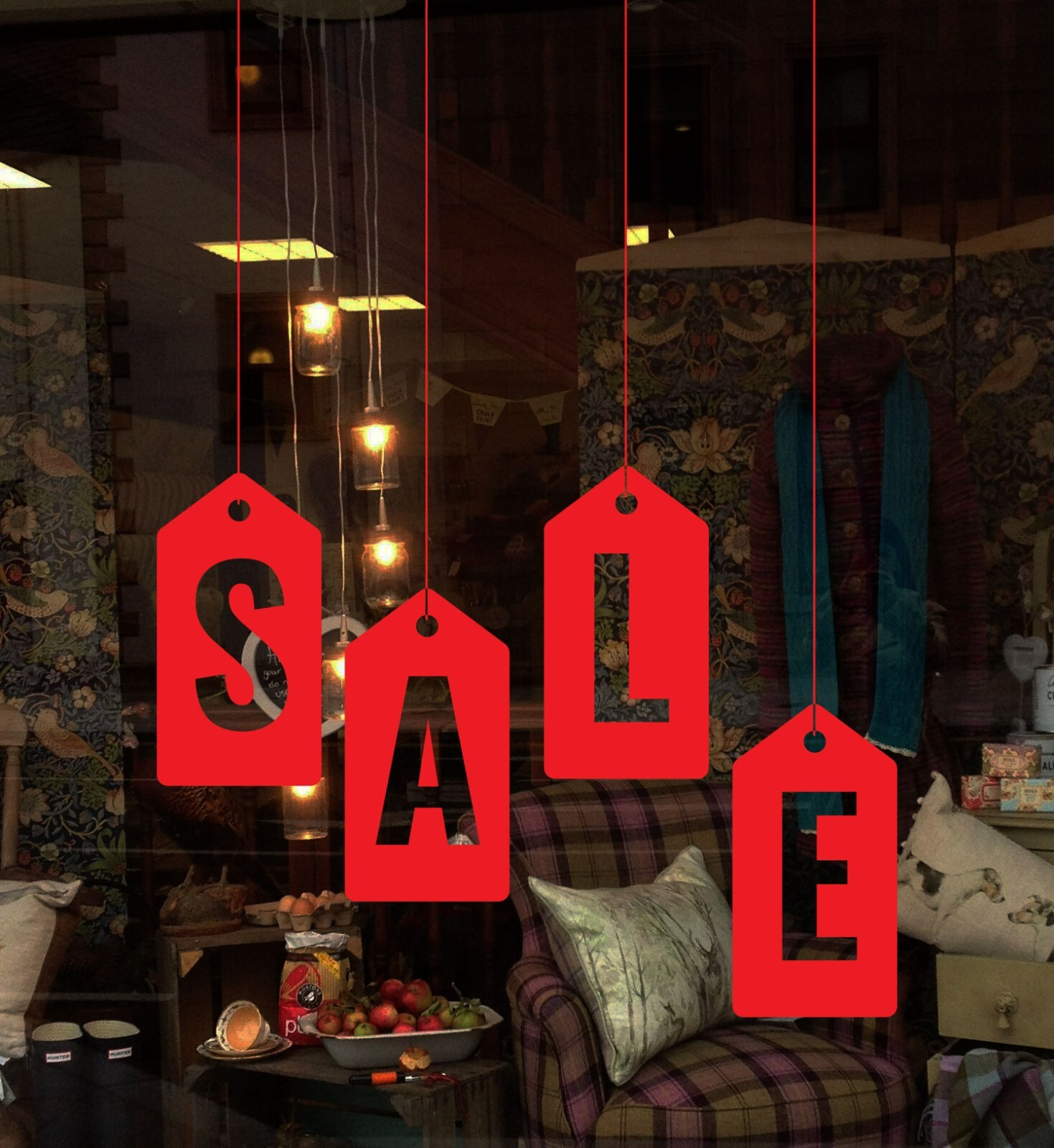 Sale Sign Decal Sticker – Retail Store Window Display Vinyl – Removable Matte