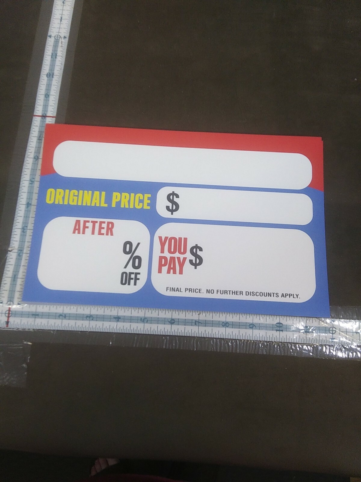 50+ Retail Store Discount Signs Clearance Mark Down 7in X 11in write on fill in