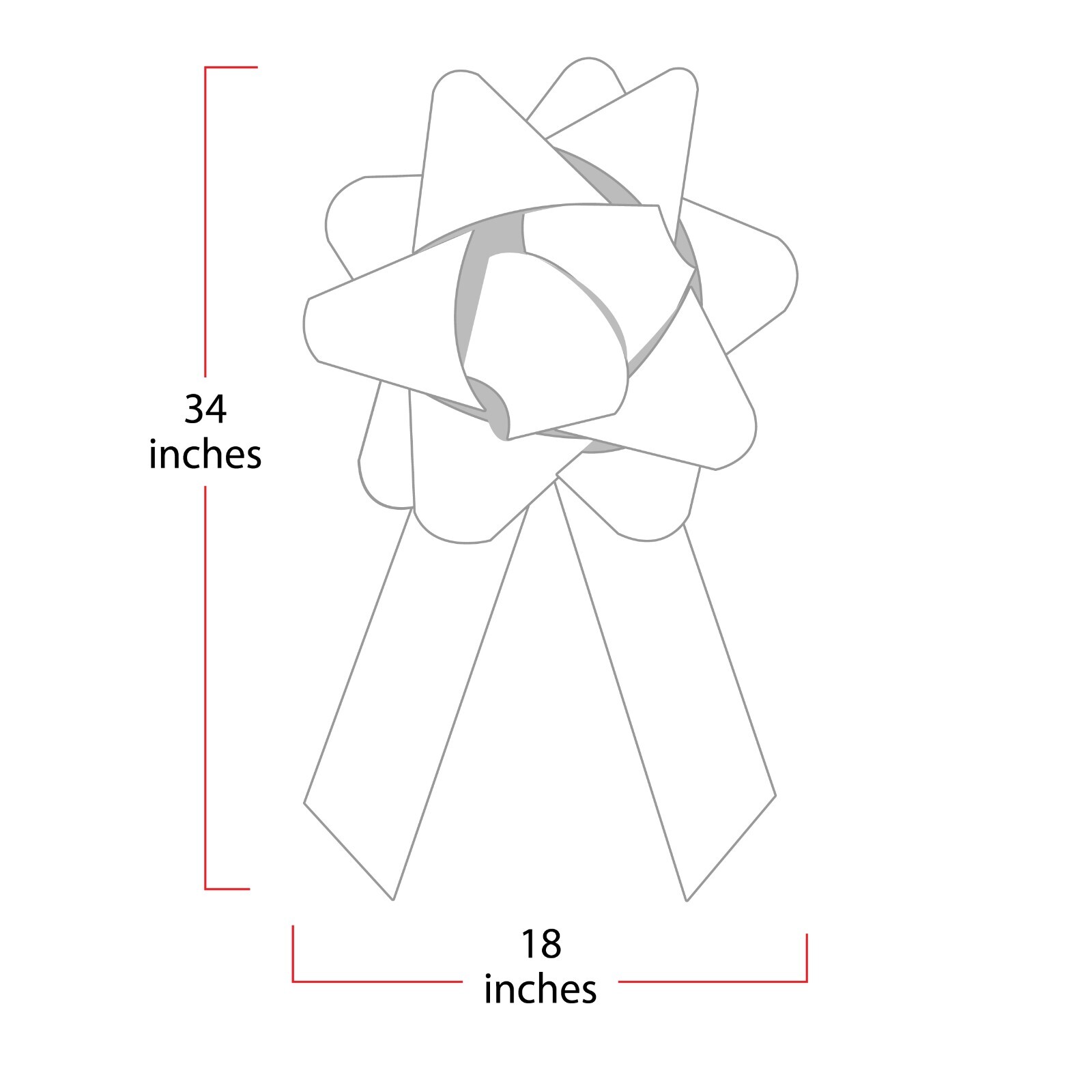 Universal 3D Bow for Showrooms, Offices, Storefronts, and Vehicles – 18&Prime; x 34&Prime;