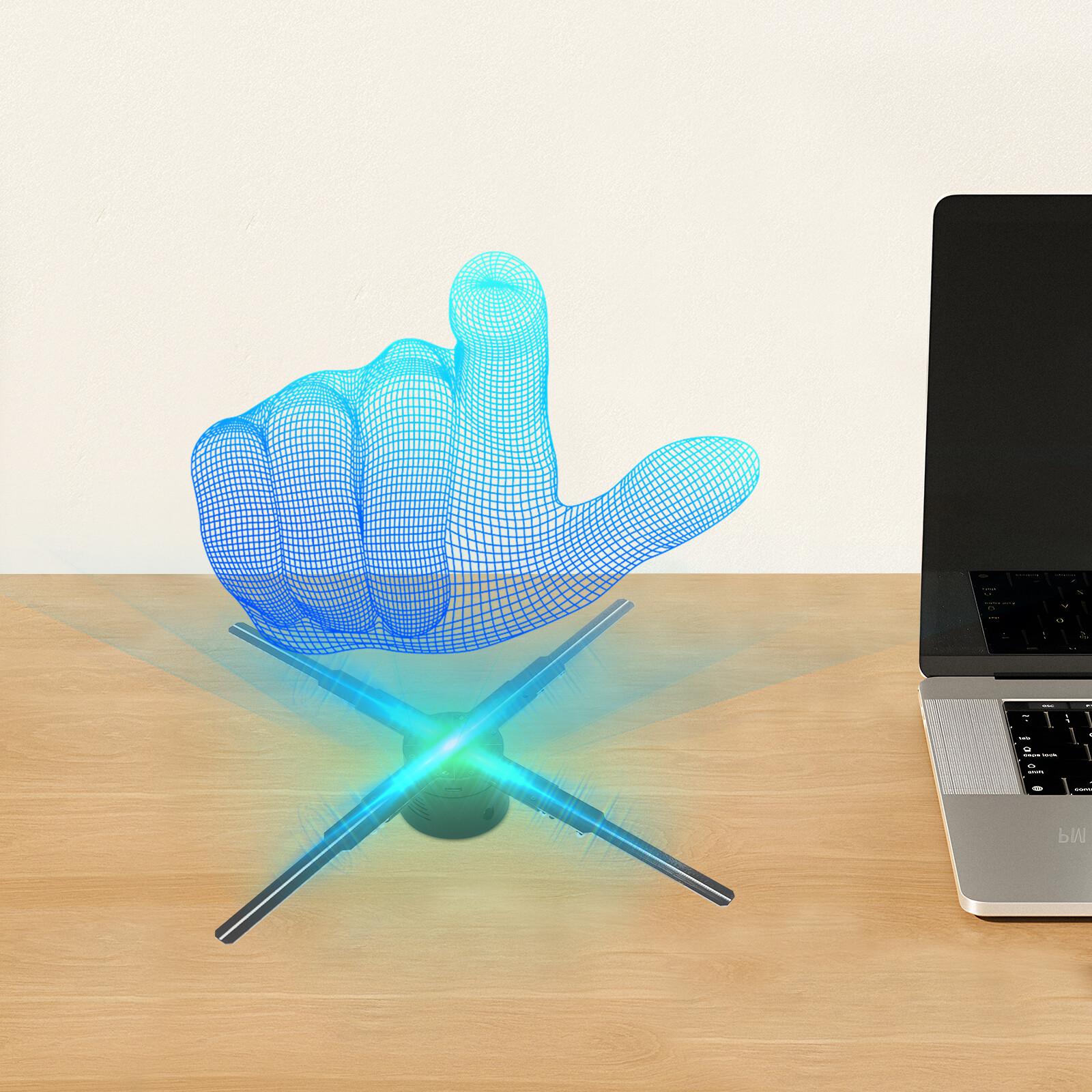 LED Hologram Fan Hologram Fan Projector with Remote 3D Hologram Display Fan NEW