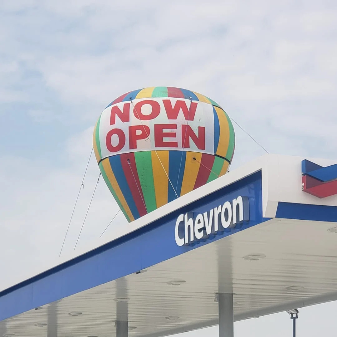 22ft Tall Now Open Advertising Roof Top Balloon