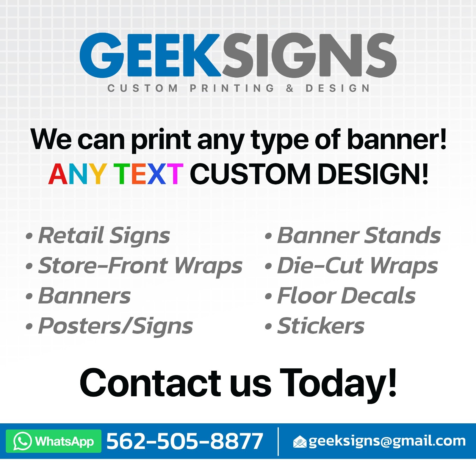 Smartphone Computer Retail Glass Door Window Wraps iPhone sign poster banner