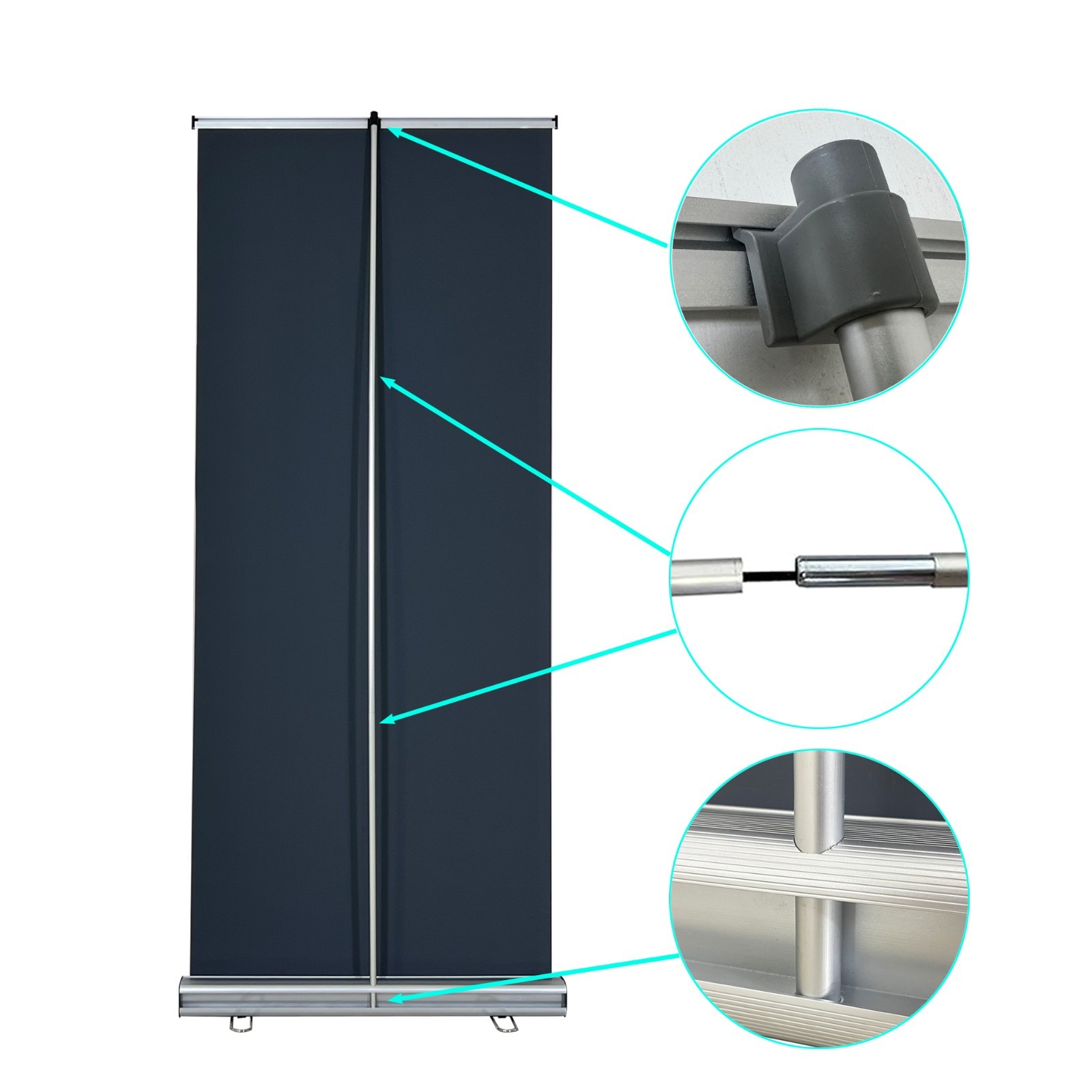Retractable Banner Stand Replacement Pole for Roll Up Banner Displays