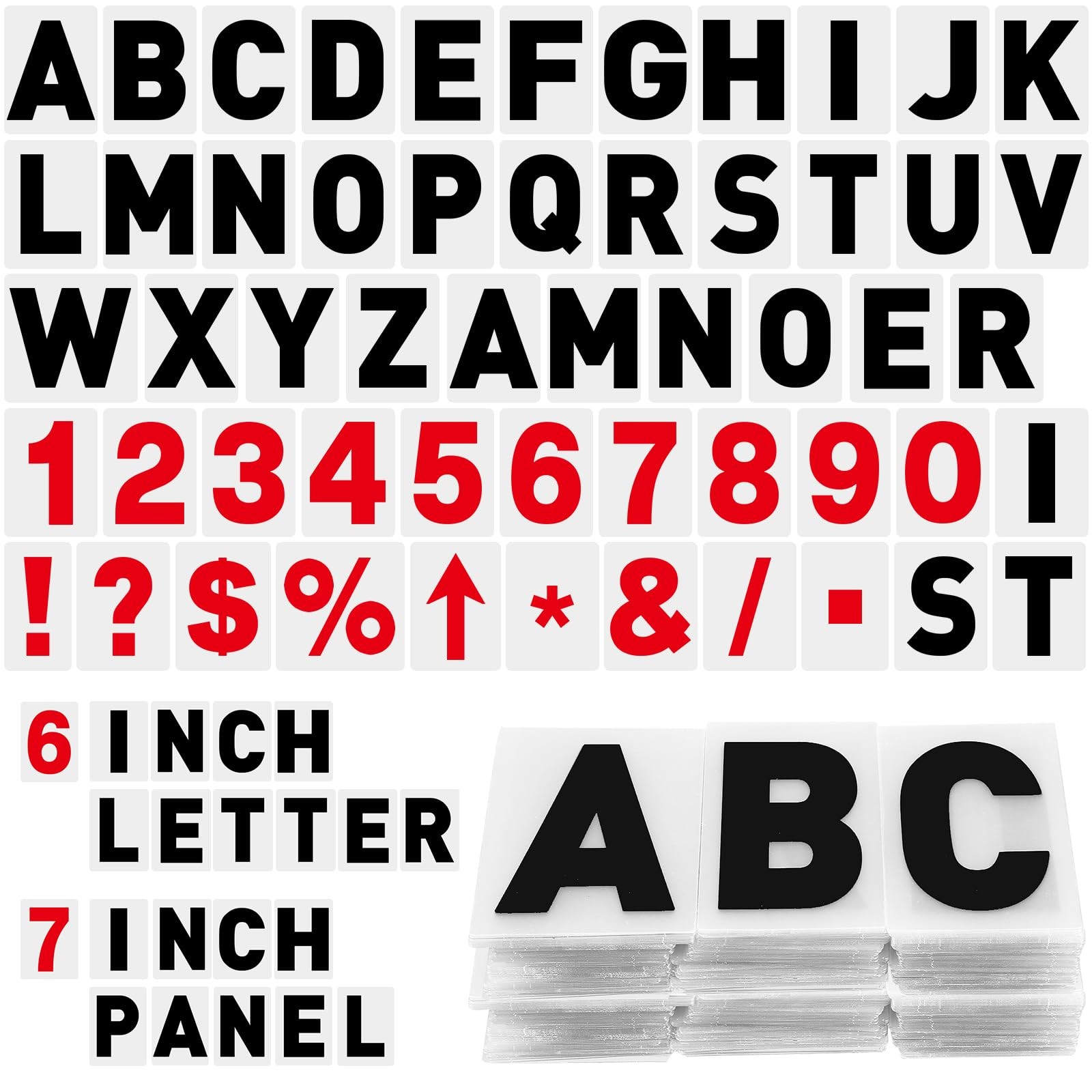 Leinuosen 300 Pcs Sign Letter Printed on Marquee Letters Flexible Outdoor Sign L