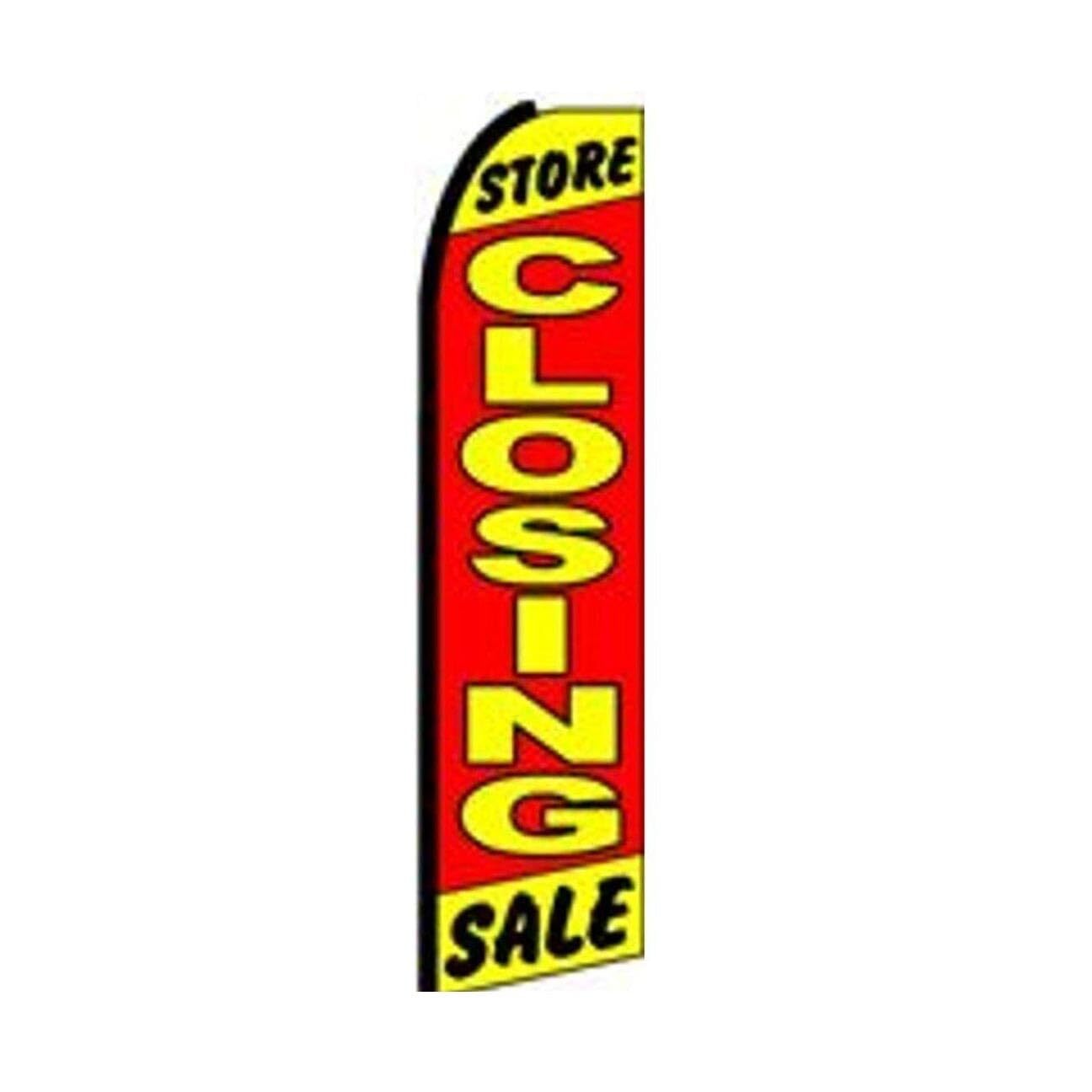 Store Closing Sale Swooper Flutter Feather Flag | 3ft W x 11.5ft Tall