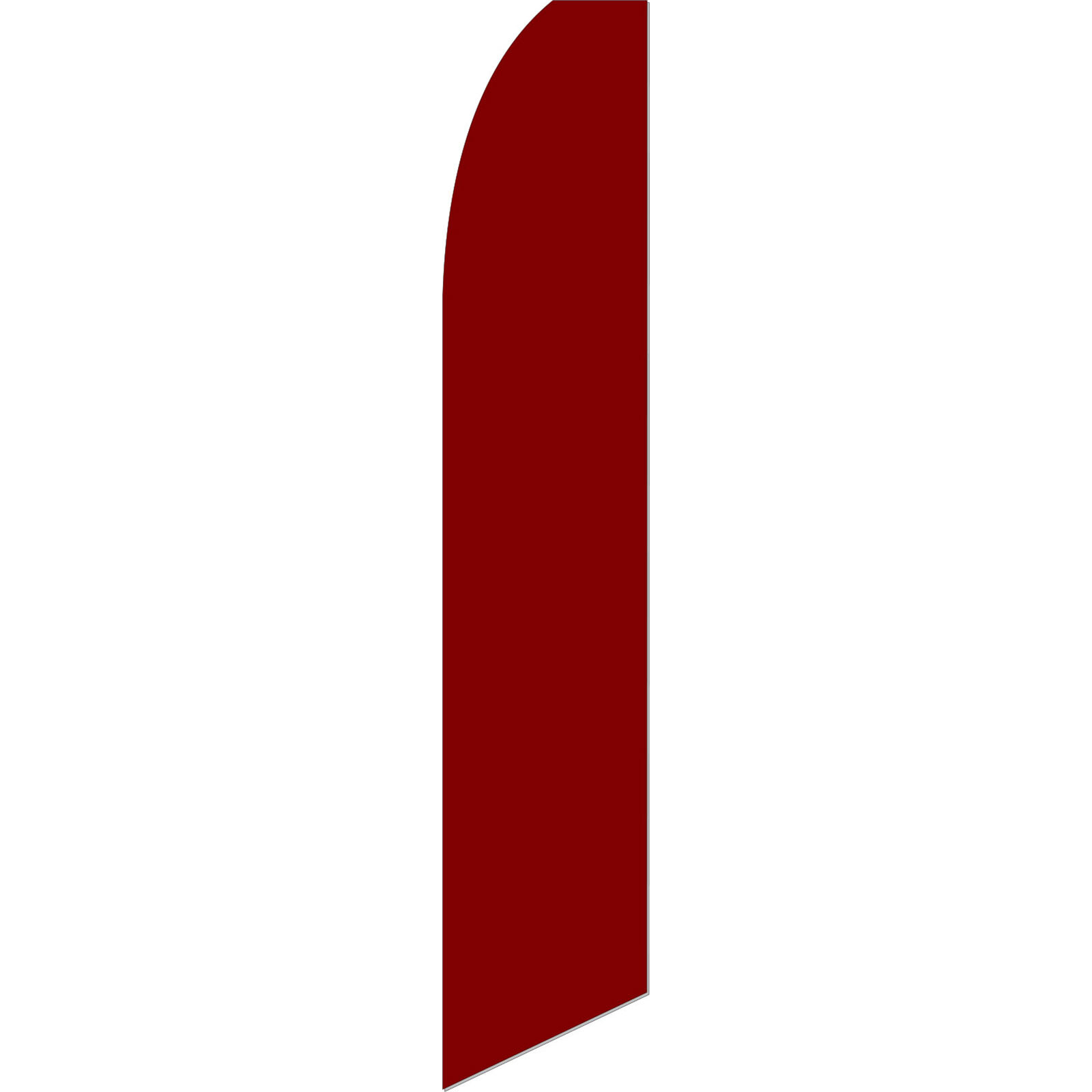 Solid Burgundy 2 1/2 ft X 11 1/2 ft Polyester Swooper Flag