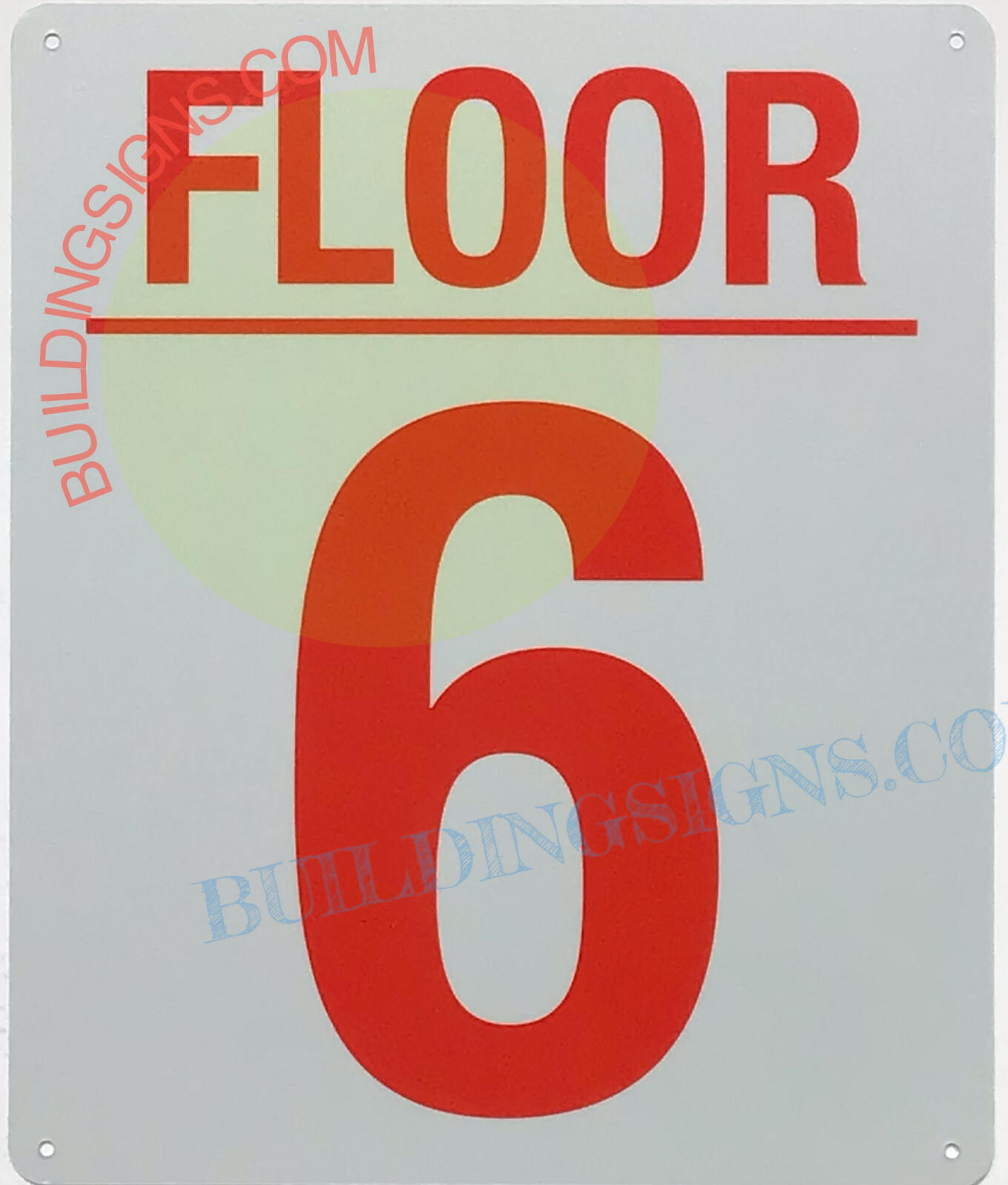 6 FLOOR SIGN (10×12, White, Aluminum)-REF24-1027