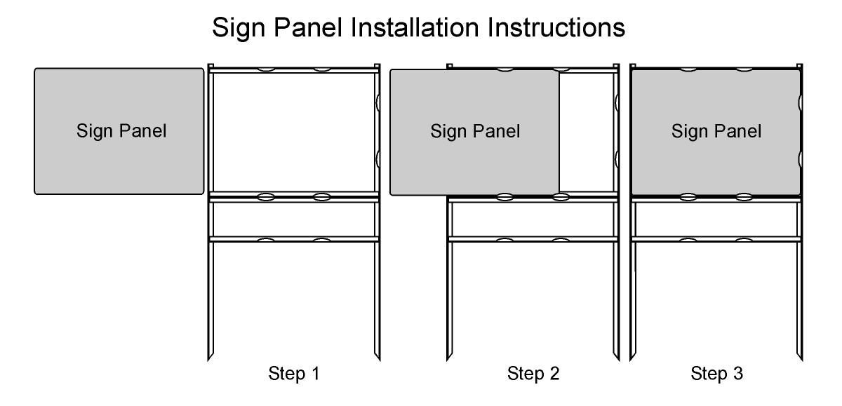 Real Estate Yard Sign Metal Frame, 18 x 24 Slide-In (1) Rider, White (Pack of 1)