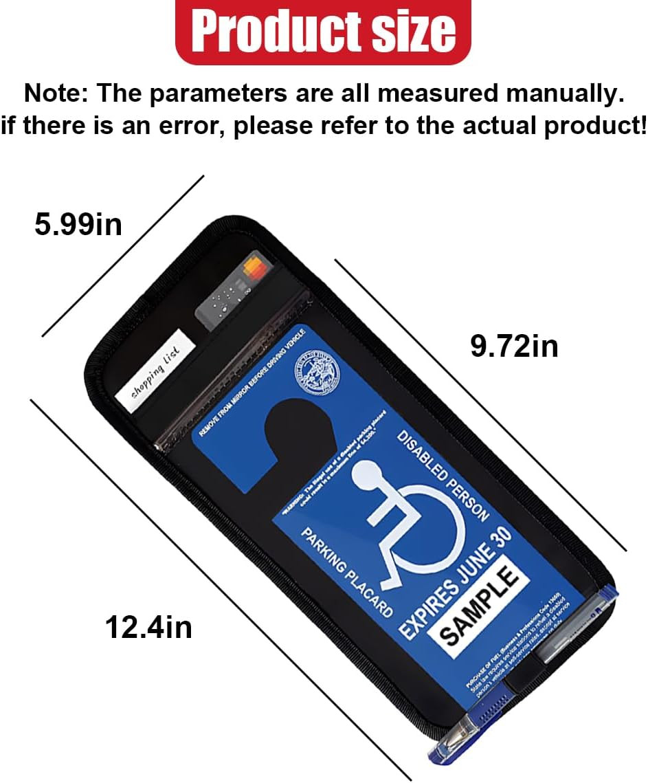 Handicap Placard Holder for Car, Universal Disabled Parking Permit Sign Holders,