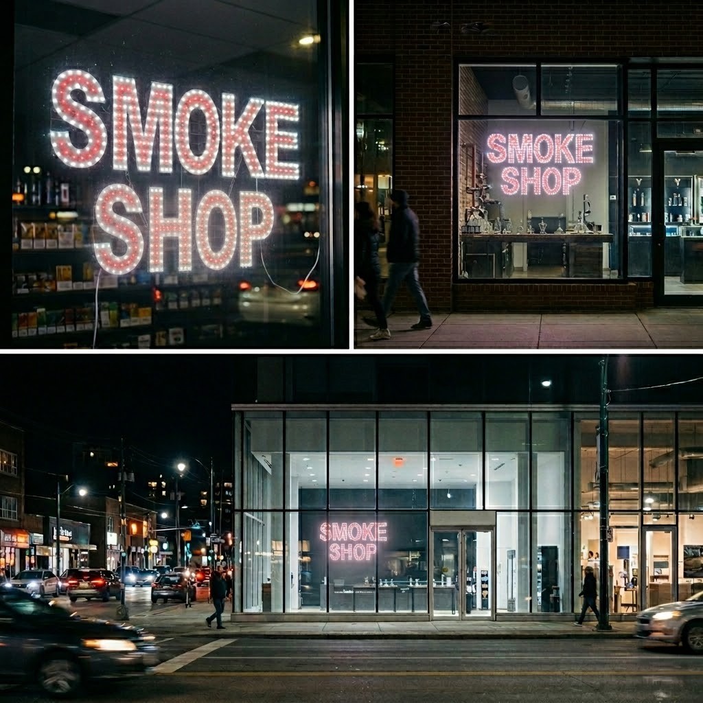EPL Signs SMOKE SHOP Red LED Sign Business 20&Prime;x30&Prime; Remote 3G Sparkling Mode